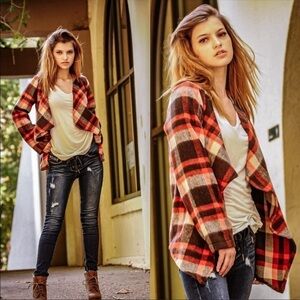 Waterfall Flannel Cardigan